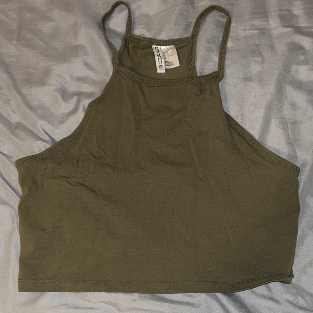 Olive Green Women's Crop Top